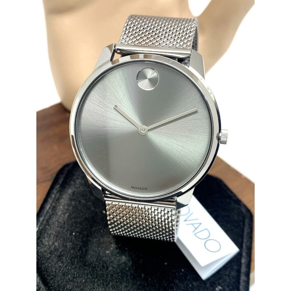 Movado Men's Watch 3600599 Bold Swiss Quartz Gray Dial Gunmetal Steel Band 42mm